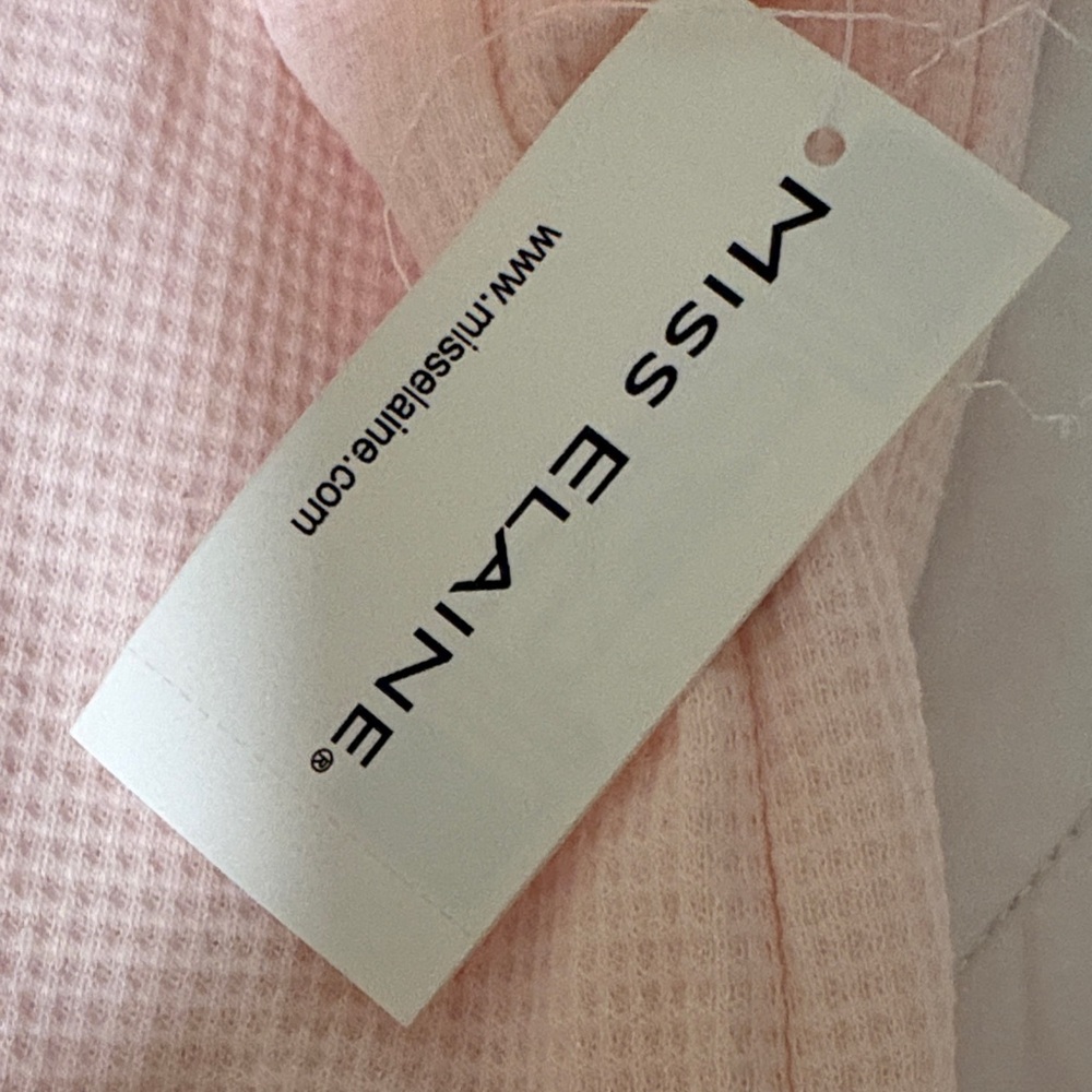 Miss Elaine Soft Pink Waffle Knit Top - Picture 2 of 4